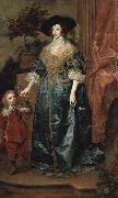 Anthony Van Dyck Portrat der Konigin Henrietta Maria, mit Zwerg Sir Jeffrey Hudson Germany oil painting artist